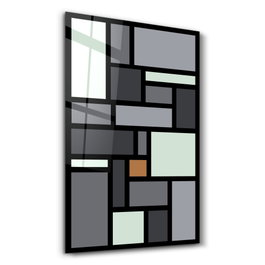 Wallity Pintura Decorativa de Vidrio Templado Multicolor 46 x 72 cm